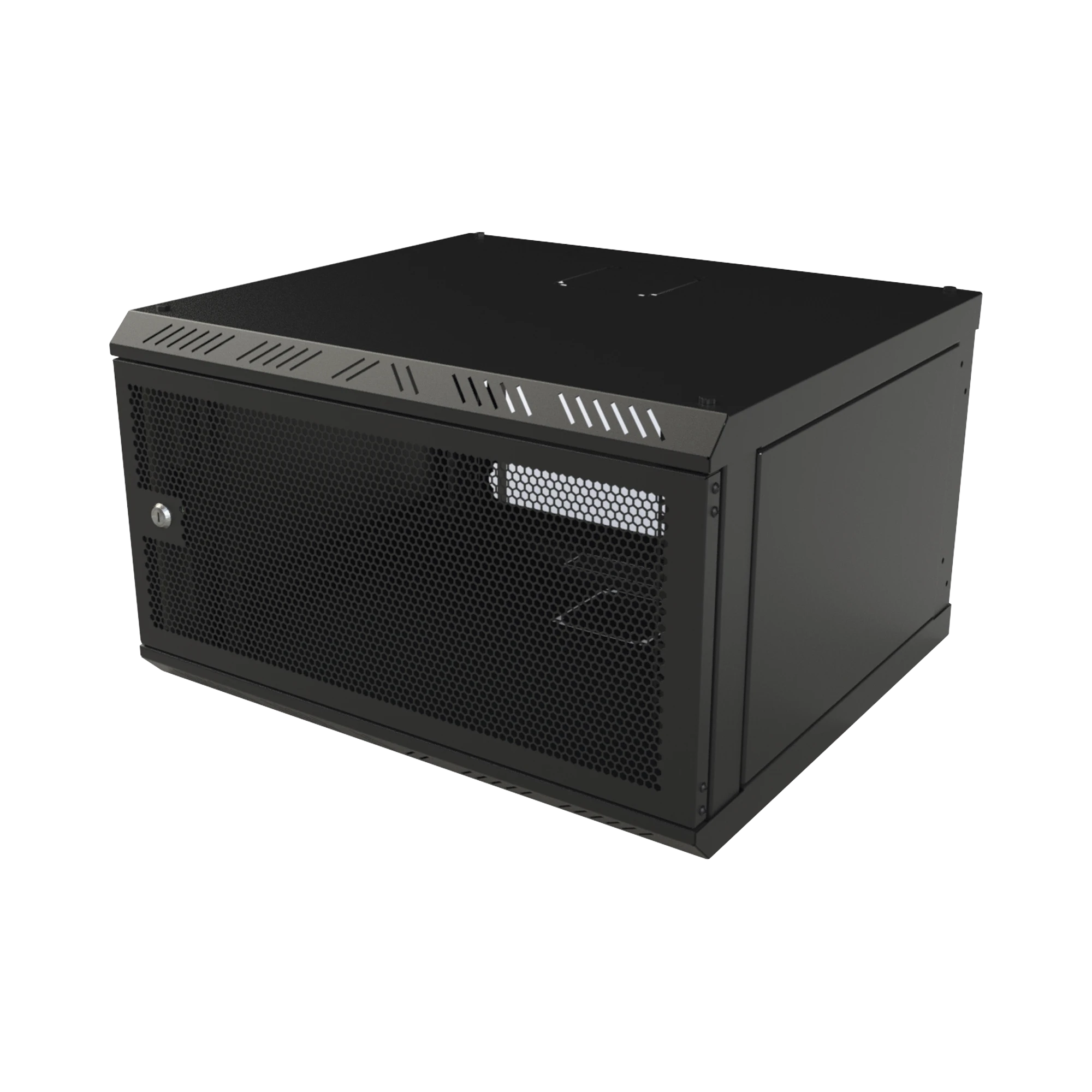 GABINETE CON PUERTA VENTILADA PARA MONTAJE EN PARED CUERPO FIJO CON RACK 19" DE 6 UNIDADES.-Racks y Gabinetes-LINKEDPRO-Bsai Seguridad & Controles