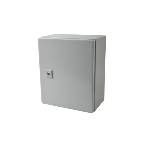 GABINETE DE ACERO IP66 USO EN INTEMPERIE (250 X 300 X 150 MM) CON PLACA TRASERA INTERIOR Y COMPUERTA INFERIOR ATORNILLABLE (INCLUYE CHAPA Y LLAVE).-Gabinetes para Exterior-PRECISION-Bsai Seguridad & Controles