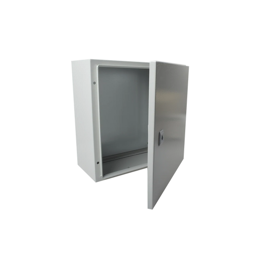 GABINETE DE ACERO IP66 USO EN INTEMPERIE (250 X 300 X 150 MM) CON PLACA TRASERA INTERIOR Y COMPUERTA INFERIOR ATORNILLABLE (INCLUYE CHAPA Y LLAVE).-Gabinetes para Exterior-PRECISION-Bsai Seguridad & Controles