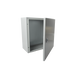 GABINETE DE ACERO IP66 USO EN INTEMPERIE (250 X 300 X 150 MM) CON PLACA TRASERA INTERIOR Y COMPUERTA INFERIOR ATORNILLABLE (INCLUYE CHAPA Y LLAVE).-Gabinetes para Exterior-PRECISION-Bsai Seguridad & Controles