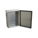 GABINETE DE ACERO IP66 USO EN INTEMPERIE (300 X 400 X 200 MM) CON PLACA TRASERA INTERIOR Y COMPUERTA INFERIOR ATORNILLABLE (INCLUYE CHAPA Y LLAVE).-Gabinetes para Exterior-PRECISION-Bsai Seguridad & Controles