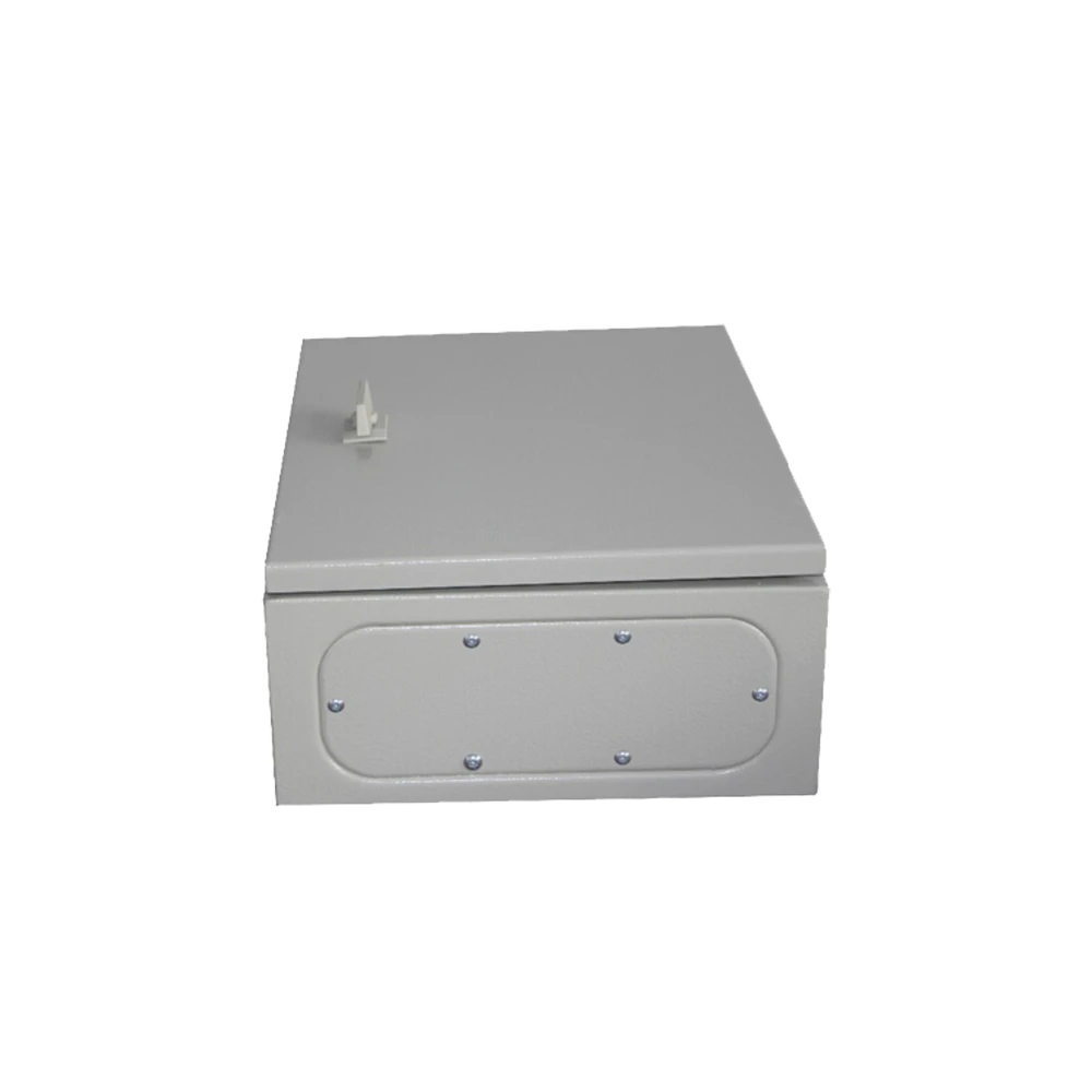 GABINETE DE ACERO IP66 USO EN INTEMPERIE (300 X 400 X 200 MM) CON PLACA TRASERA INTERIOR Y COMPUERTA INFERIOR ATORNILLABLE (INCLUYE CHAPA Y LLAVE).-Gabinetes para Exterior-PRECISION-Bsai Seguridad & Controles