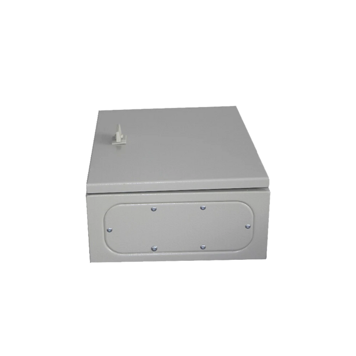 GABINETE DE ACERO IP66 USO EN INTEMPERIE (300 X 400 X 200 MM) CON PLACA TRASERA INTERIOR Y COMPUERTA INFERIOR ATORNILLABLE (INCLUYE CHAPA Y LLAVE).-Gabinetes para Exterior-PRECISION-Bsai Seguridad & Controles