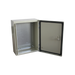 GABINETE DE ACERO IP66 USO EN INTEMPERIE (300 X 400 X 200 MM) CON PLACA TRASERA INTERIOR Y COMPUERTA INFERIOR ATORNILLABLE (INCLUYE CHAPA Y LLAVE).-Gabinetes para Exterior-PRECISION-Bsai Seguridad & Controles