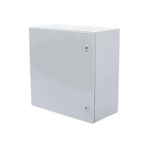 GABINETE DE ACERO IP66 USO EN INTEMPERIE (600 X 600 X 300 MM) CON PLACA TRASERA INTERIOR Y COMPUERTA INFERIOR ATORNILLABLE (INCLUYE CHAPA Y LLAVE).-Gabinetes para Exterior-PRECISION-Bsai Seguridad & Controles