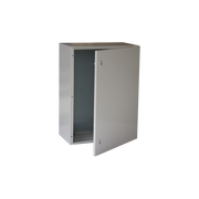 GABINETE DE ACERO IP66 USO EN INTEMPERIE (600 X 800 X 300 MM) CON PLACA TRASERA INTERIOR Y COMPUERTA INFERIOR ATORNILLABLE (INCLUYE CHAPA Y LLAVE).-Gabinetes para Exterior-PRECISION-Bsai Seguridad & Controles