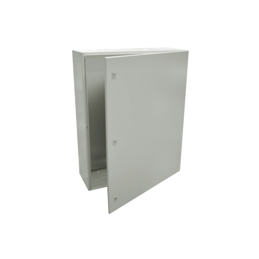 GABINETE DE ACERO IP66 USO EN INTEMPERIE (800 X 1000 X 300 MM) CON PLACA TRASERA INTERIOR Y COMPUERTA INFERIOR ATORNILLABLE (INCLUYE CHAPA Y LLAVE).-Gabinetes para Exterior-PRECISION-Bsai Seguridad & Controles
