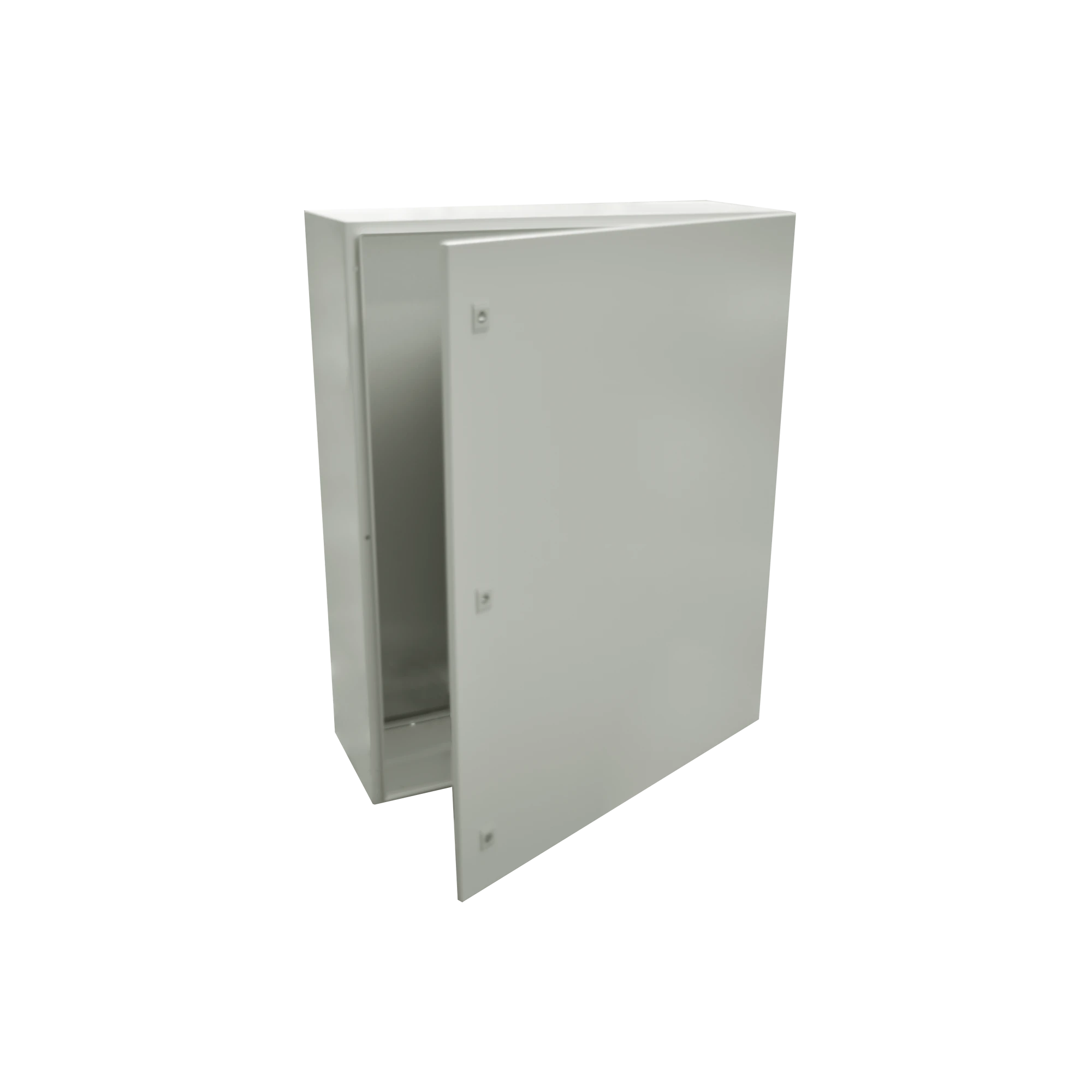 GABINETE DE ACERO IP66 USO EN INTEMPERIE (800 X 1200 X 400 MM) CON PLACA TRASERA INTERIOR Y COMPUERTA INFERIOR ATORNILLABLE (INCLUYE CHAPA Y LLAVE).-Gabinetes para Exterior-PRECISION-Bsai Seguridad & Controles