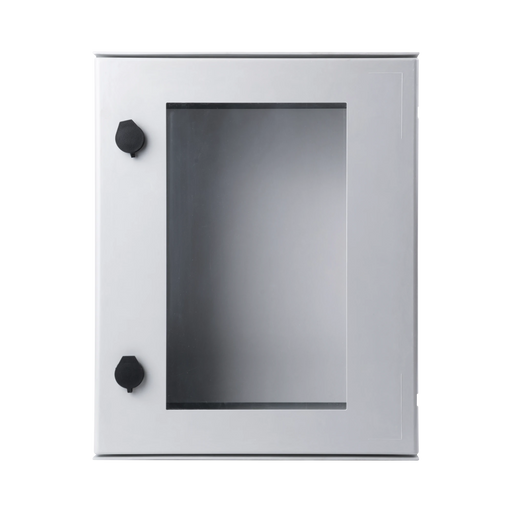 GABINETE DE POLIÉSTER IP66 PUERTA TRANSPARENTE, USO EN INTEMPERIE (400 X 500 X 200 MM) CON PLACA TRASERA INTERIOR (INCLUYE CHAPA Y LLAVE).-Gabinetes para Exterior-PRECISION-Bsai Seguridad & Controles