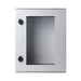 GABINETE DE POLIÉSTER IP66 PUERTA TRANSPARENTE, USO EN INTEMPERIE (400 X 500 X 200 MM) CON PLACA TRASERA INTERIOR (INCLUYE CHAPA Y LLAVE).-Gabinetes para Exterior-PRECISION-Bsai Seguridad & Controles