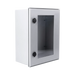 GABINETE DE POLIÉSTER IP66 PUERTA TRANSPARENTE, USO EN INTEMPERIE (400 X 500 X 200 MM) CON PLACA TRASERA INTERIOR (INCLUYE CHAPA Y LLAVE).-Gabinetes para Exterior-PRECISION-Bsai Seguridad & Controles