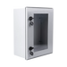 GABINETE DE POLIÉSTER IP66 PUERTA TRANSPARENTE, USO EN INTEMPERIE (400 X 500 X 200 MM) CON PLACA TRASERA INTERIOR (INCLUYE CHAPA Y LLAVE).-Gabinetes para Exterior-PRECISION-Bsai Seguridad & Controles