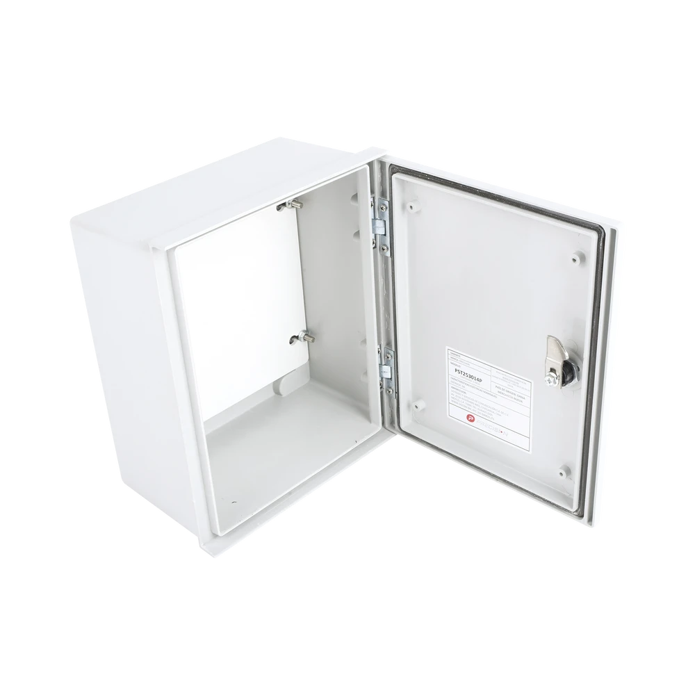 GABINETE DE POLIÉSTER IP66 USO EN INTEMPERIE (250 X 300 X 140 MM) CON PLACA TRASERA INTERIOR (INCLUYE CHAPA Y LLAVE).-Gabinetes para Exterior-PRECISION-Bsai Seguridad & Controles