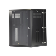 GABINETE PANZONE DE MONTAJE EN PARED, DE 19IN, PUERTA CON VENTANA DE SEGURIDAD, 18 UR, 635MM DE PROFUNDIDAD, COLOR NEGRO-Racks y Gabinetes-PANDUIT-Bsai Seguridad & Controles