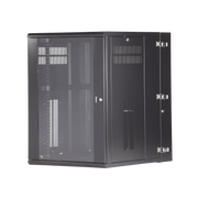 GABINETE PANZONE DE MONTAJE EN PARED, DE 19IN, PUERTA CON VENTANA DE SEGURIDAD, 18 UR, 762MM DE PROFUNDIDAD, COLOR NEGRO-Racks y Gabinetes-PANDUIT-Bsai Seguridad & Controles