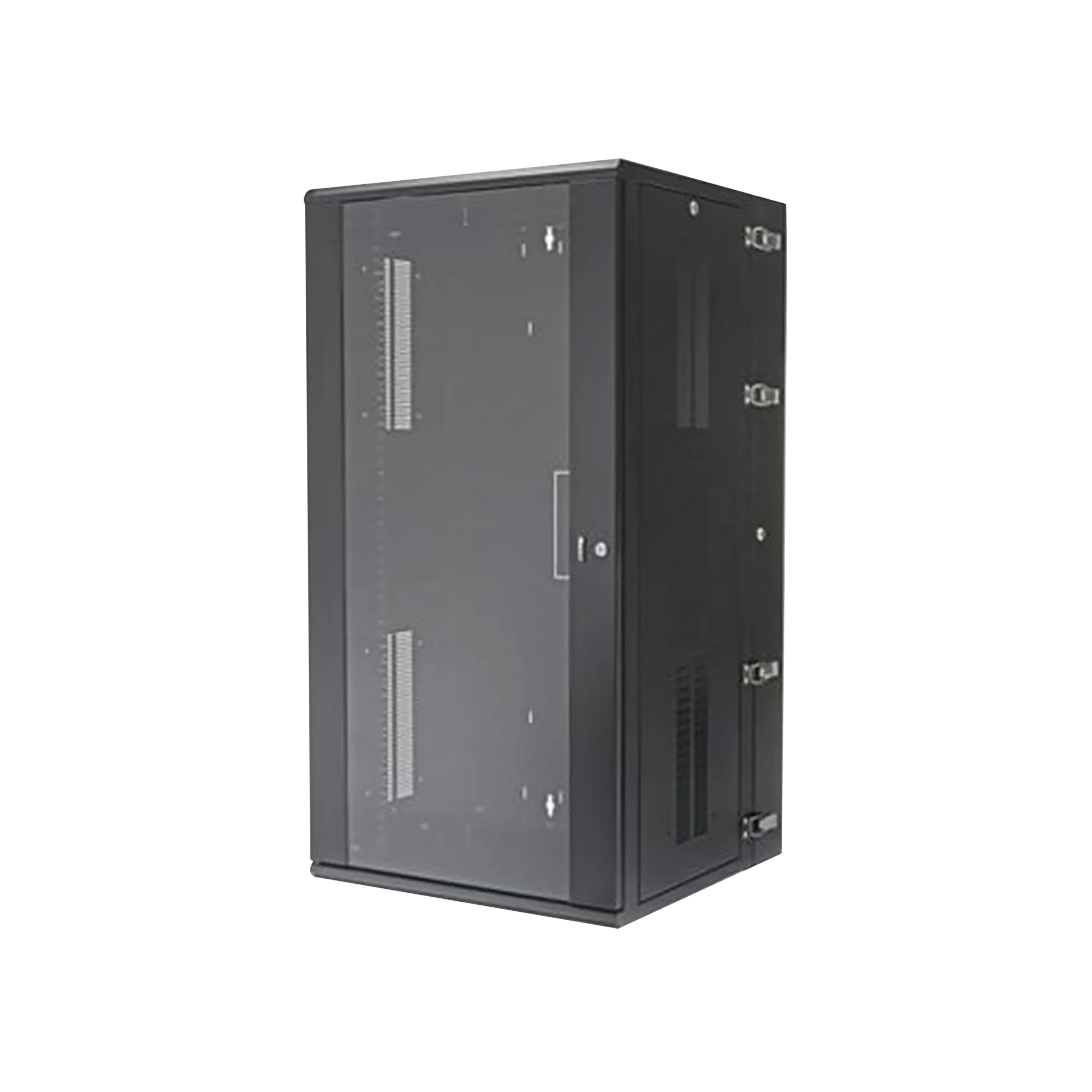 GABINETE PANZONE DE MONTAJE EN PARED, DE 19IN, PUERTA CON VENTANA DE SEGURIDAD, 26 UR, 635MM DE PROFUNDIDAD, COLOR NEGRO-Racks y Gabinetes-PANDUIT-Bsai Seguridad & Controles