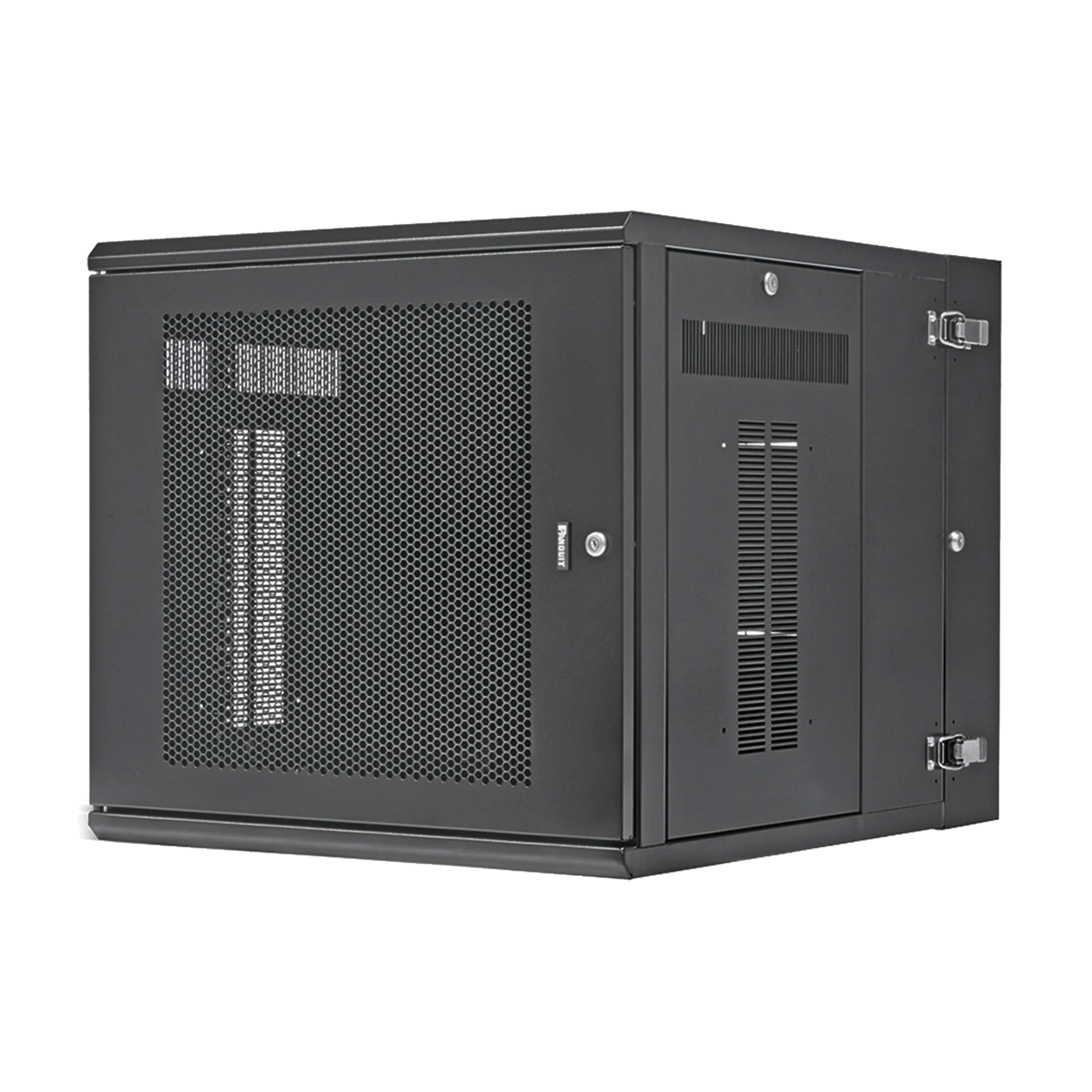 GABINETE PANZONE DE MONTAJE EN PARED, DE 19IN, PUERTA PERFORADA, 12 UR, 762MM DE PROFUNDIDAD, COLOR NEGRO-Racks y Gabinetes-PANDUIT-Bsai Seguridad & Controles