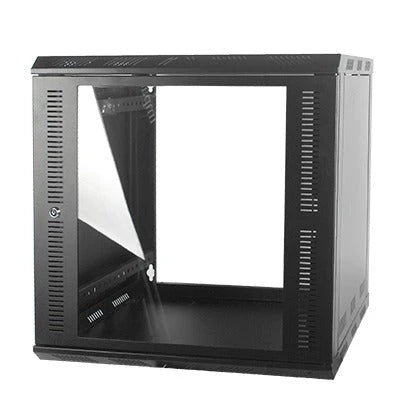 GABINETE PARA MONTAJE EN PARED, PUERTA DE CRISTAL TEMPLADO, CUERPO FIJO CON RACK 19" DE 12 UNIDADES-Racks y Gabinetes-LINKEDPRO BY EPCOM-Bsai Seguridad & Controles