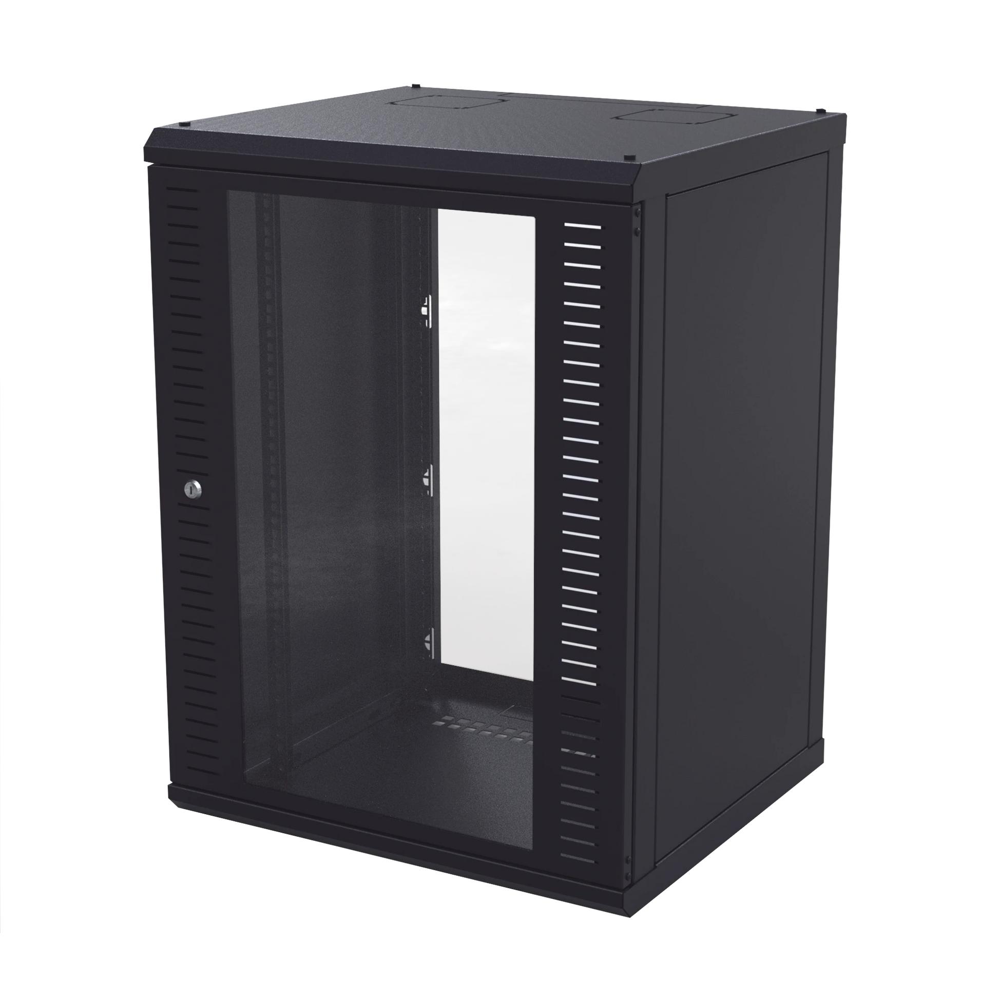 GABINETE PARA MONTAJE EN PARED, PUERTA DE CRISTAL TEMPLADO, CUERPO FIJO CON RACK 19" DE 24 UNIDADES-Racks y Gabinetes-LINKEDPRO BY EPCOM-Bsai Seguridad & Controles