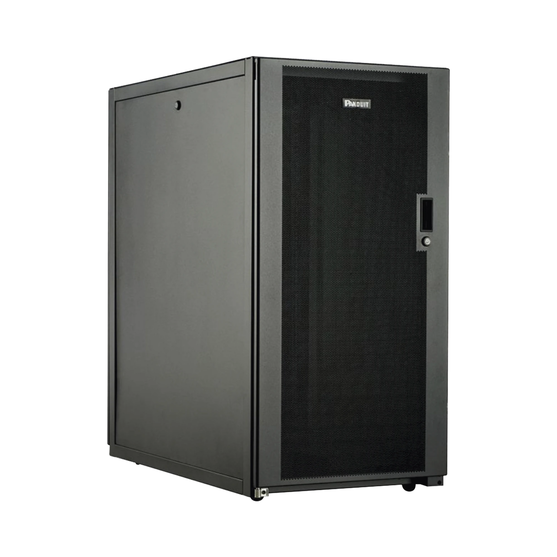 GABINETE PROFESIONAL DE TELECOMUNICACIONES, DE PISO, 24 UR, 600 MM DE ANCHO Y 1070 MM DE PROFUNDIDAD, COLOR NEGRO-Racks y Gabinetes-PANDUIT-Bsai Seguridad & Controles