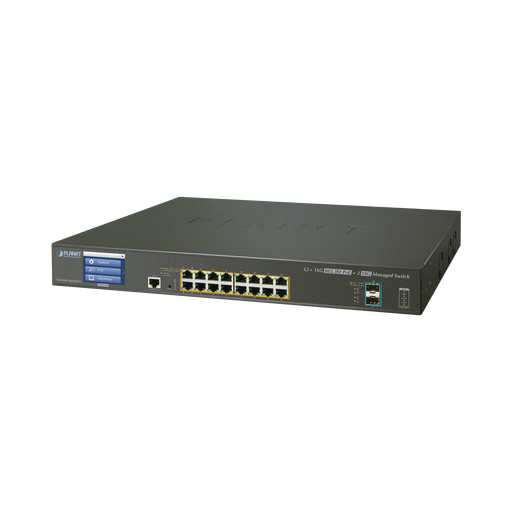 GS-5220-16UP2XVR -- PLANET -- al mejor precio $ 17800.20 -- Energia,Networking,Nuevas llegadas,Redes y Audio-Video,Switches PoE,Videovigilancia