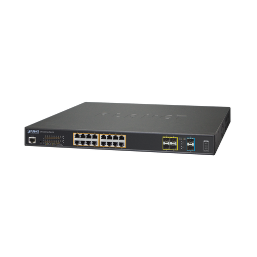 GS-5220-16UP4S2X -- PLANET -- al mejor precio $ 16082.00 -- Energia,Networking,Nuevas llegadas,Redes y Audio-Video,Switches PoE,Videovigilancia