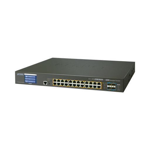 GS-5220-24UPL4XVR -- PLANET -- al mejor precio $ 21099.30 -- Energia,Networking,Nuevas llegadas,Redes y Audio-Video,Switches PoE,Videovigilancia