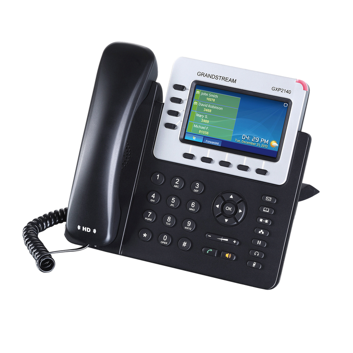 TELÉFONO IP EMPRESARIAL PARA 4 LÍNEAS. PUEDE AGREGAR HASTA 160 BLF (TECLAS DE MARCACIÓN RÁPIDA) CON CUATRO GXP2200EXT-VoIP y Telefonía IP-GRANDSTREAM-GXP-2140-Bsai Seguridad & Controles