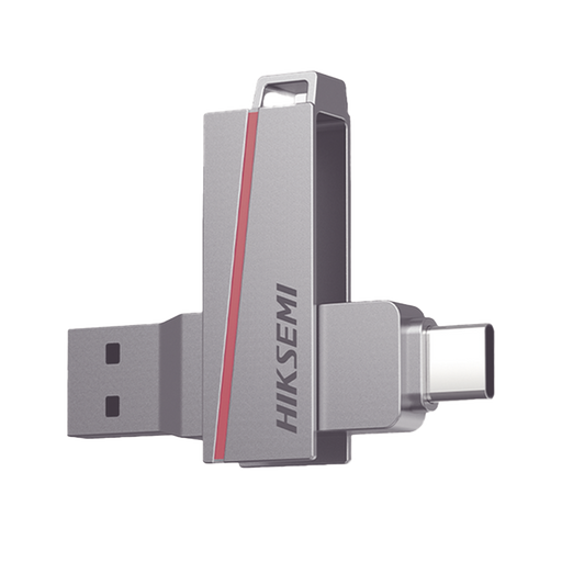 MEMORIA USB DUAL DE 128 GB / USB-C Y USB-A / TRANSFERENCIA DE ALTA VELOCIDAD / METÁLICA / COMPATIBLE CON DISPOSITIVOS MÓVILES, WINDOWS, MAC Y LINUX-Servidores / Almacenamiento / Cómputo-HIKSEMI by HIKVISION-HS-USB-E307C/128G-Bsai Seguridad & Controles