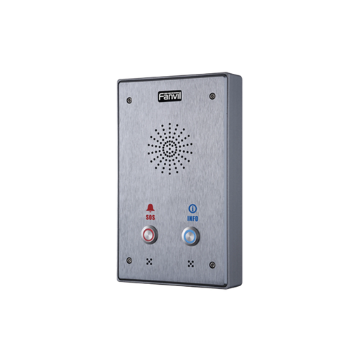 INTERCOMUNICADOR IP, 2 LÍNEAS SIP, 2 RELEVADORES CON 2 BOTÓNES PARA LLAMADA, ANTI-VANDÁLICO, IP65 E IK10, POE-VoIP y Telefonía IP-FANVIL-Bsai Seguridad & Controles