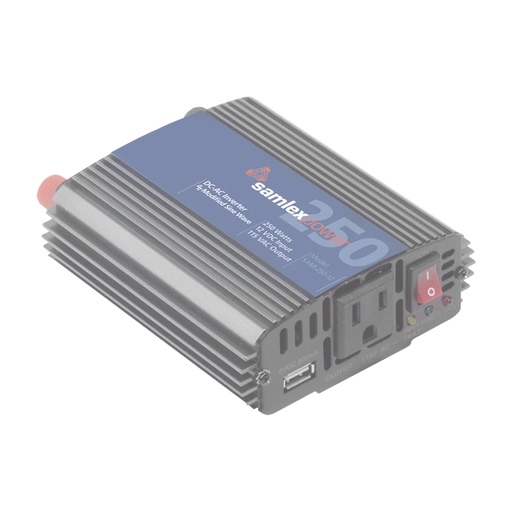 INVERSOR DE CORRIENTE (CD-CA) POTENCIA NOMINAL 250 W, ENT:12VCD, SAL: 115VCA 60 HZ-Inversores y Convertidores-SAMLEX-Bsai Seguridad & Controles