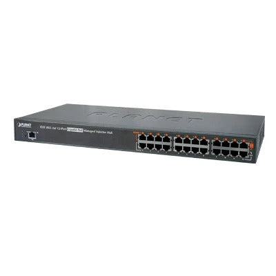 INYECTOR HUB HIGH POE 802.3AT (MID-SPAN) ADMINISTRABLE DE 12 PUERTOS 10/100/1000 MBPS-Inyectores PoE-PLANET-Bsai Seguridad & Controles