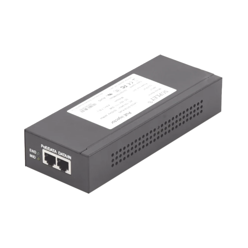 INYECTOR SUPER HI-POE / 56 VCD / 60 WATTS / PARA DOMOS HIKVISION PTZ / IP (-AE / DE) / SOPORTA 802.3 AF / AT-Inyectores PoE-HIKVISION-Bsai Seguridad & Controles
