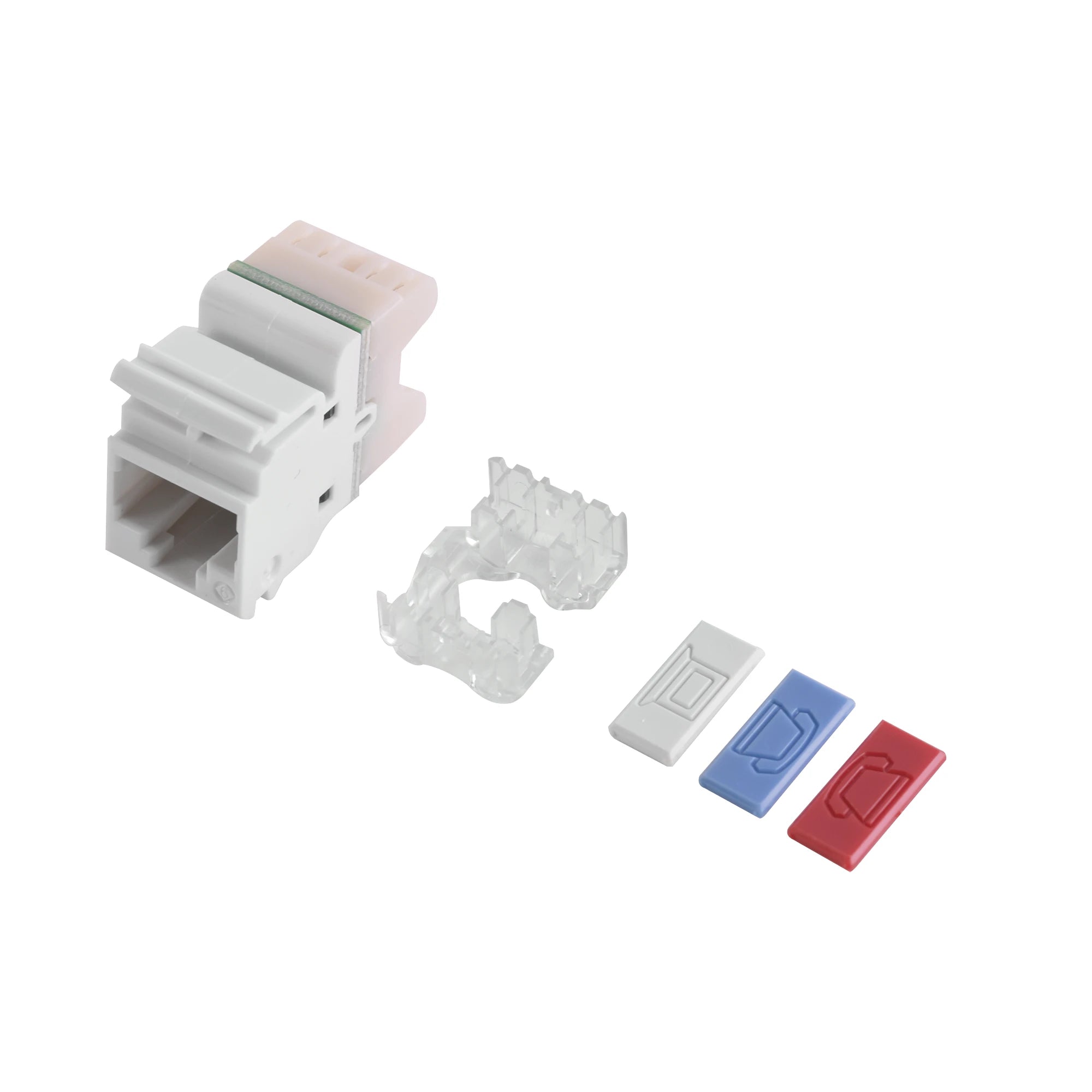 JACK MAX UTP CATEGORIA 6, ESTILO 110, MONTAJE ANGULADO, COLOR BLANCO-Jacks / Plugs-SIEMON-Bsai Seguridad & Controles