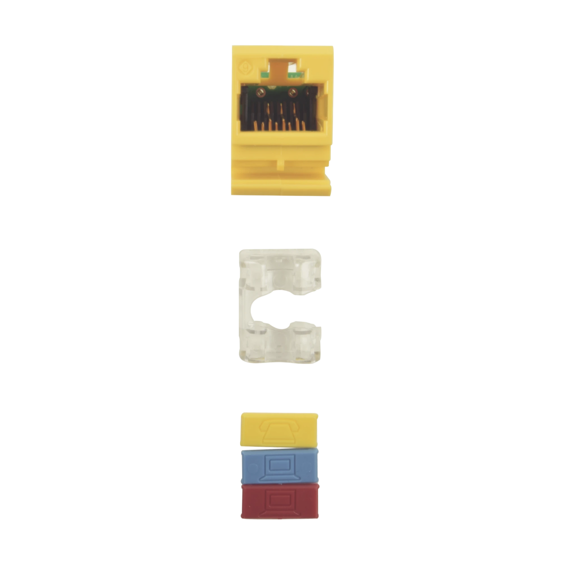JACK MAX UTP CATEGORIA 6, ESTILO 110, MONTAJE PLANO, COLOR AMARILLO-Jacks / Plugs-SIEMON-Bsai Seguridad & Controles