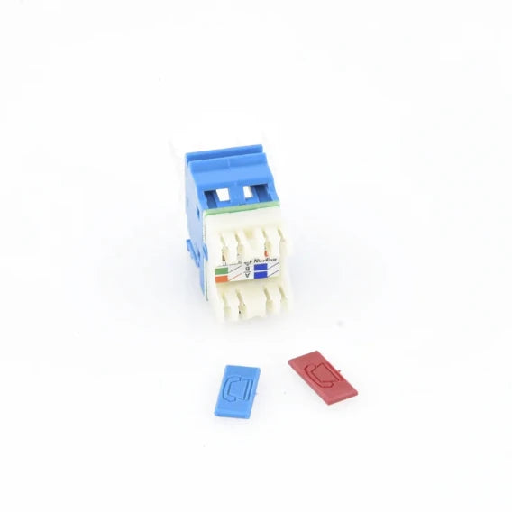 JACK MAX UTP CATEGORIA 6, ESTILO 110, MONTAJE PLANO, COLOR AZUL-Jacks / Plugs-SIEMON-Bsai Seguridad & Controles