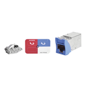 JACK Z-MAX CAT6A, BLINDADO, MONTAJE HIBRIDO EN PLACA DE PARED (PLANO Y ANGULADO), COLOR AZUL, VERSION BULK (SIN EMPAQUE INDIVIDUAL)-Jacks / Plugs-SIEMON-Bsai Seguridad & Controles