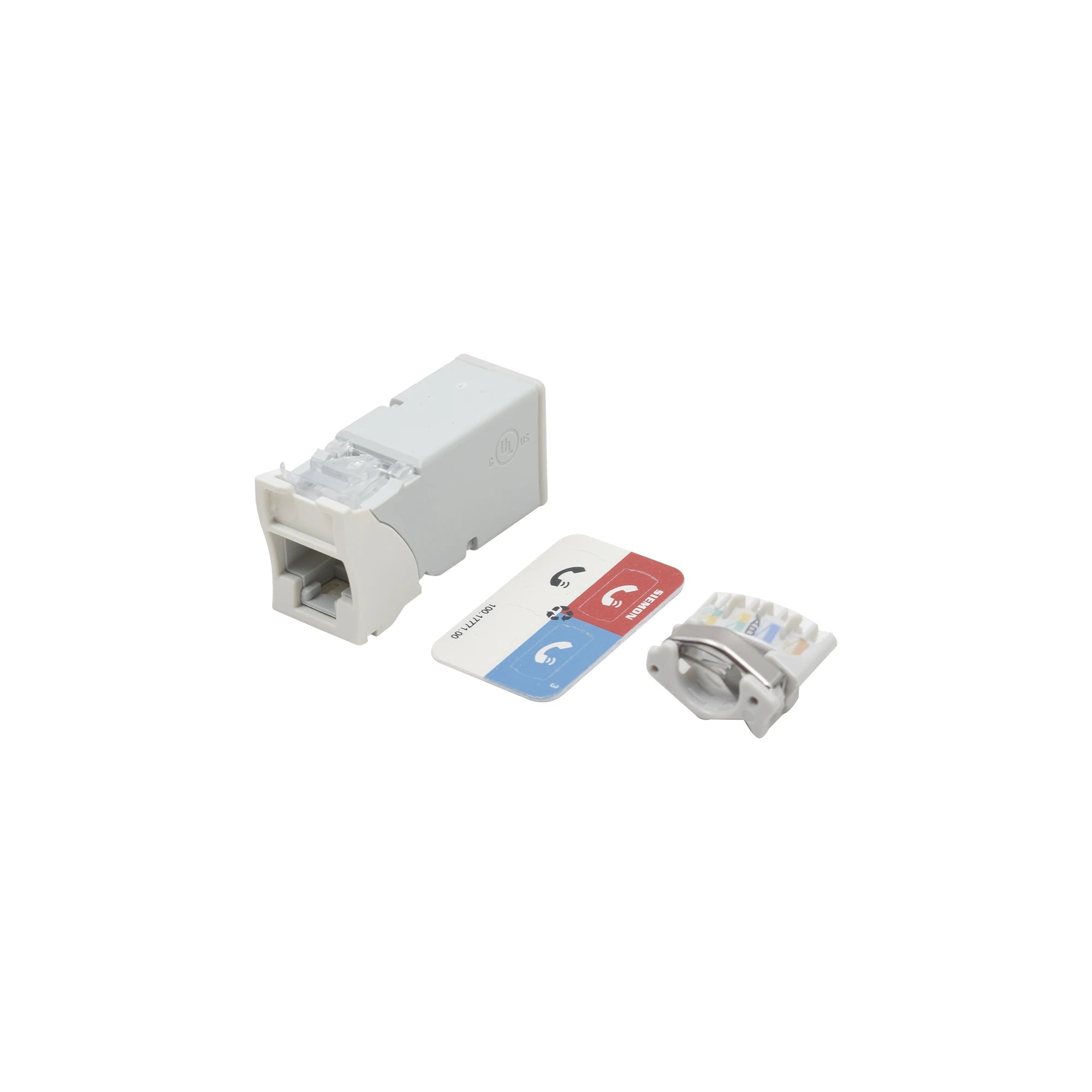 JACK Z-MAX CAT6A, UTP, MONTAJE HIBRIDO EN PLACA DE PARED (PLANO Y ANGULADO), COLOR BLANCO, VERSION BULK (SIN EMPAQUE INDIVIDUAL)-Jacks / Plugs-SIEMON-Bsai Seguridad & Controles