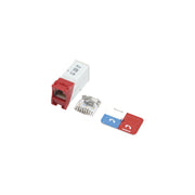 JACK Z-MAX UTP CATEGORIA 6, MONTAJE HIBRIDO EN PLACA DE PARED (PLANO Y ANGULADO), COLOR ROJO-Jacks / Plugs-SIEMON-Bsai Seguridad & Controles