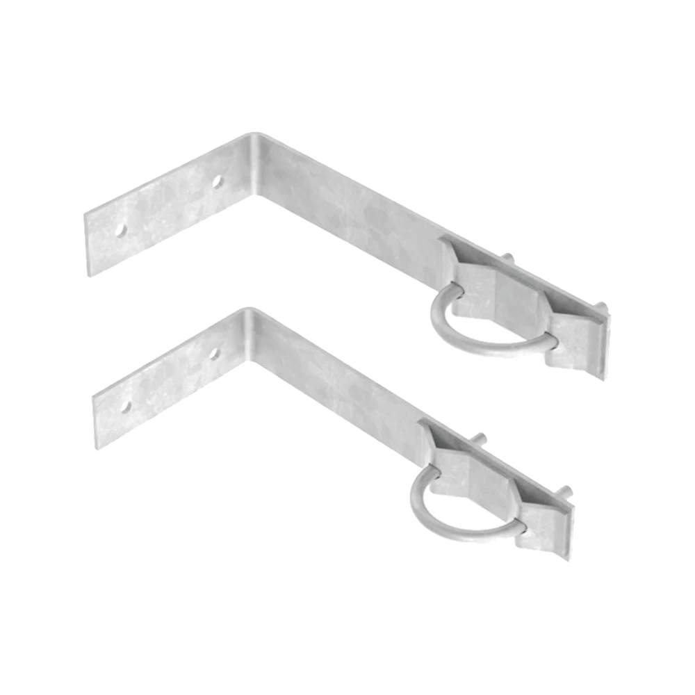 JUEGO DE HERRAJES DE PARED PARA SUJECIÓN DE MÁSTIL (2 PIEZAS)-Antenas-SYSCOM TOWERS-Bsai Seguridad & Controles