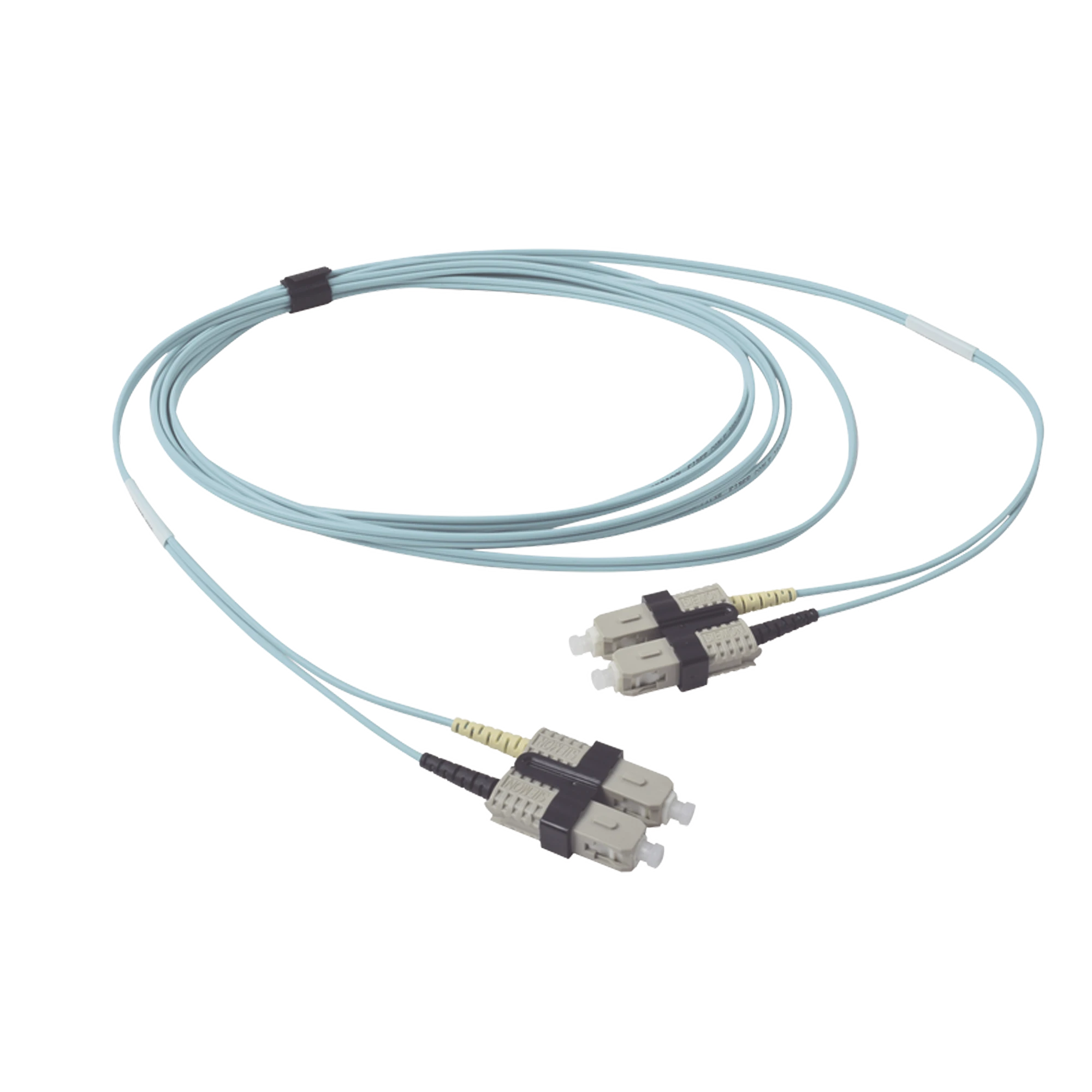 JUMPER DE FIBRA OPTICA MULTIMODO 50/125 OM3 XGLO, SC-SC DUPLEX, OFNR, COLOR AQUA, 2 METROS-Jumpers y Pigtails-SIEMON-Bsai Seguridad & Controles