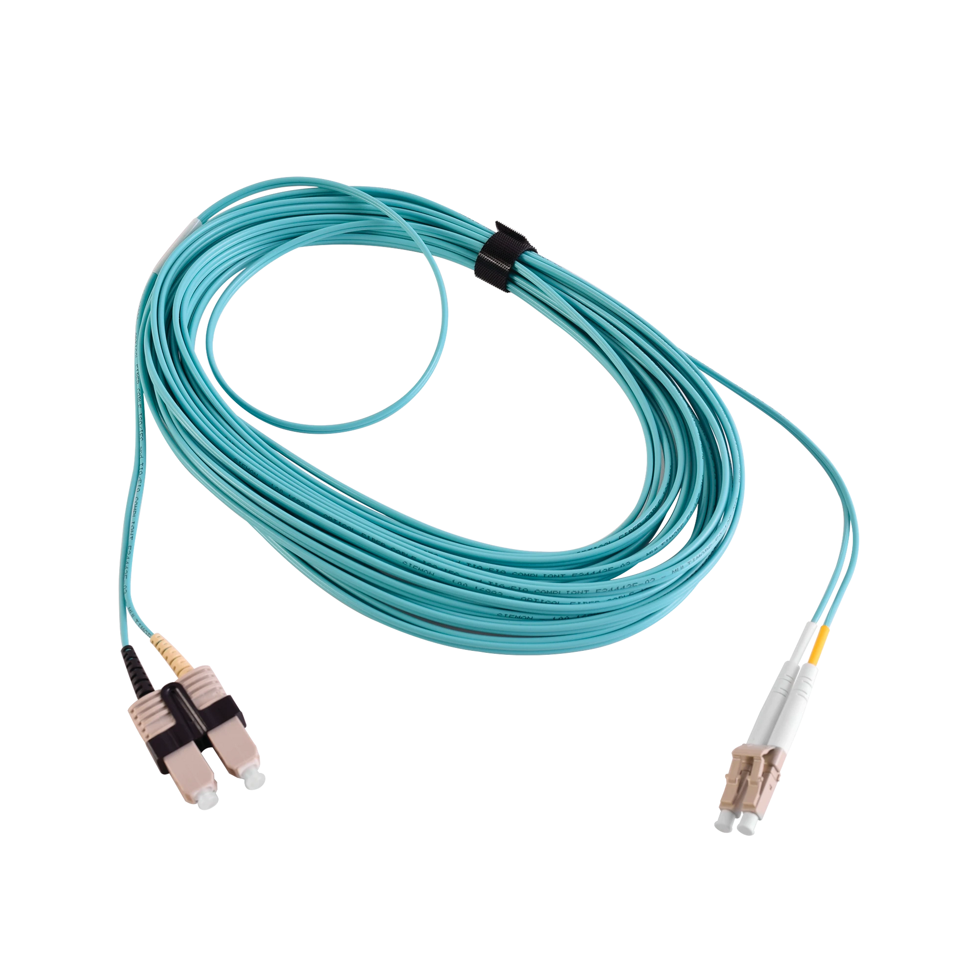 JUMPER DE FIBRA OPTICA MULTIMODO 50/125 XGLO OM3, LC-SC DUPLEX, OFNR, COLOR AQUA, 10 METROS-Jumpers y Pigtails-SIEMON-Bsai Seguridad & Controles