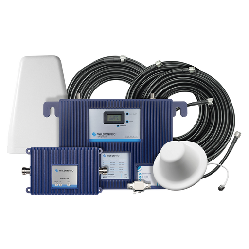 KIT DE AMPLIFICADOR DE SEÑAL CELULAR PRO 1050 | INCLUYE AMPLIFICADOR DE LÍNEA PARA COMPENSAR LA PÉRDIDA EN CABLES COAXIALES | TODAS LAS FRECUENCIAS DE MÉXICO | HASTA 3,200 M2 DE COBERTURA | SOPORTA 4G LTE, 3G Y VOZ-Cobertura para Celular-WILSONPRO-Bsai Seguridad & Controles