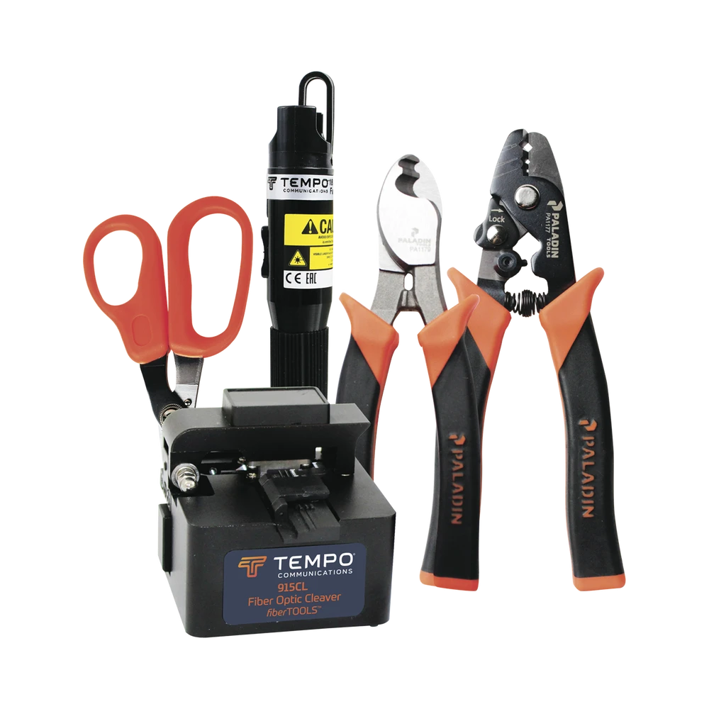 KIT DE HERRAMIENTAS PARA TERMINACIÓN DE CONECTORES DE FIBRA OPTICA-Herramientas-TEMPO-Bsai Seguridad & Controles