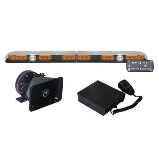 KIT PARA EQUIPAR UNIDADES DE CONSTRUCCIÓN O SEGURIDAD PRIVADA, CON BARRA DE LUCES VANTAGE ULTRA BRILLANTE DE 48", 64 LED DE ULTIMA GENERACIÓN-Torretas-ECCO-Bsai Seguridad & Controles