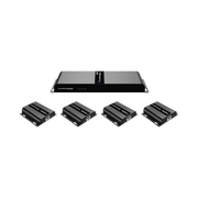KIT @ 1080P, DIVISOR HDMI ; 1 X 4 SOBRE CABLE CAT6 HASTA 120 METROS, CON IR-Accesorios Videovigilancia-EPCOM TITANIUM-Bsai Seguridad & Controles