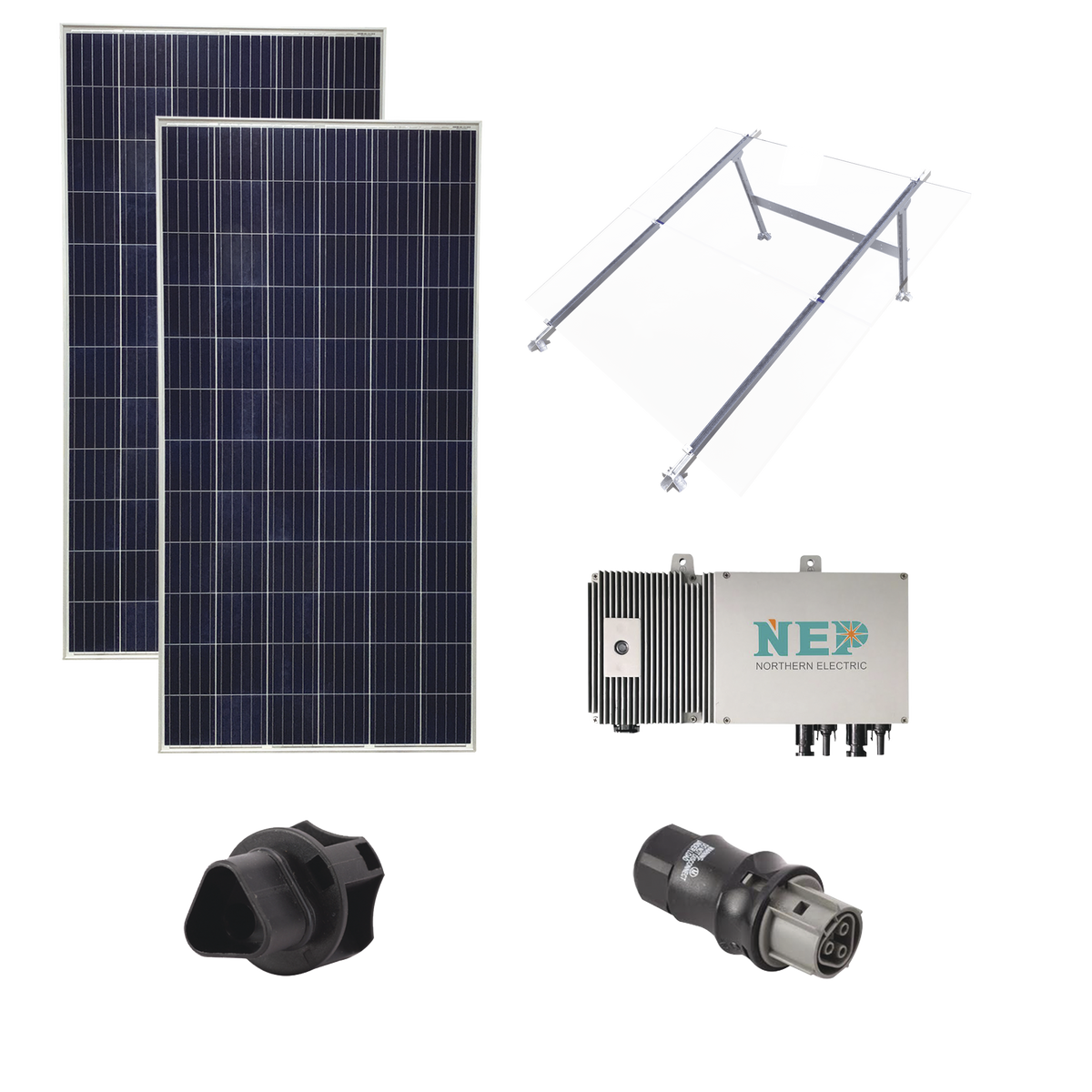 Kit De 10 Paneles Solares 450w Completo -1150kwh Bimestral