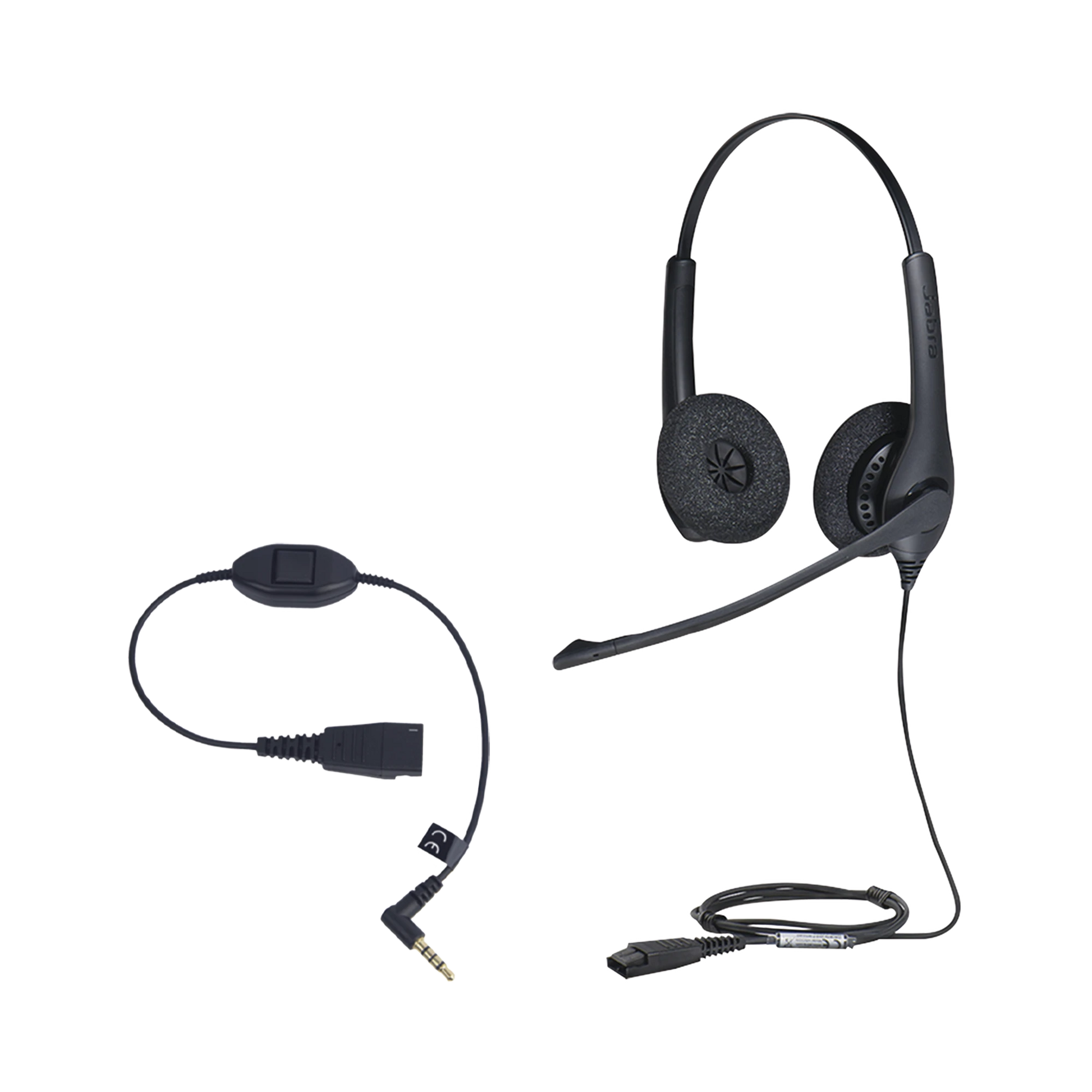 KIT, DIADEMA CON CANCELACIÓN DE RUIDO, CON ACCESORIO PARA CONEXIONES 3.5MM INCLUYE MODELOS BIZ-1500-DUO-QD Y MOBILE-QD-35MM-S?-VoIP y Telefonía IP-JABRA-Bsai Seguridad & Controles