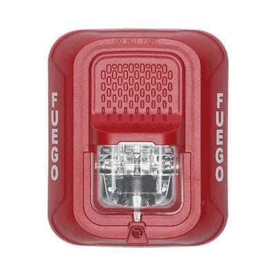 LÁMPARA ESTROBOSCÓPICA PARA MONTAJE EN PARED, COLOR ROJO, NIVEL DE CANDELAS SELECCIONABLE, NUEVO DISEÑO MODERNO Y ELEGANTE Y MENOR CONSUMO DE CORRIENTE-Notificacion y Voceo-SYSTEM SENSOR-Bsai Seguridad & Controles