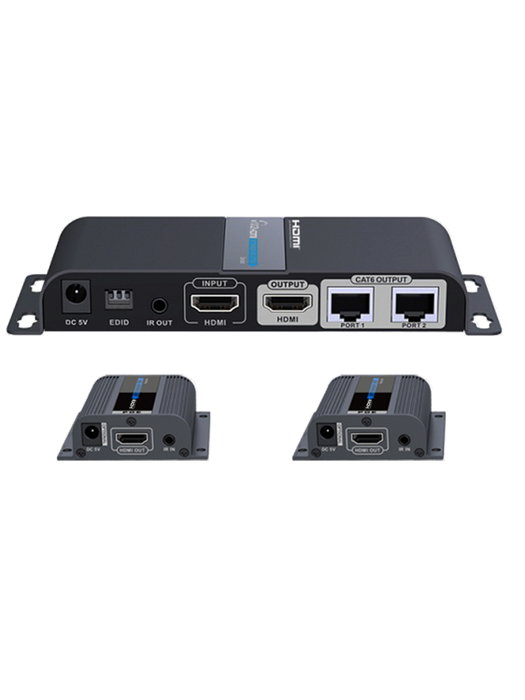 SAXXON LKV712PRO- KIT EXTENSOR HDMI DE 2 PUERTOS/ HASTA 40 METROS/ CAT6/ 6A/ 7/ RESOLUCION 1080P/ LOOP HDMI/ TRANSMISOR IR/ PLUG AND PLAY-Extensores 4k / HD-SAXXON-TVT017008-Bsai Seguridad & Controles